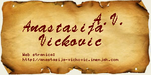 Anastasija Vicković vizit kartica